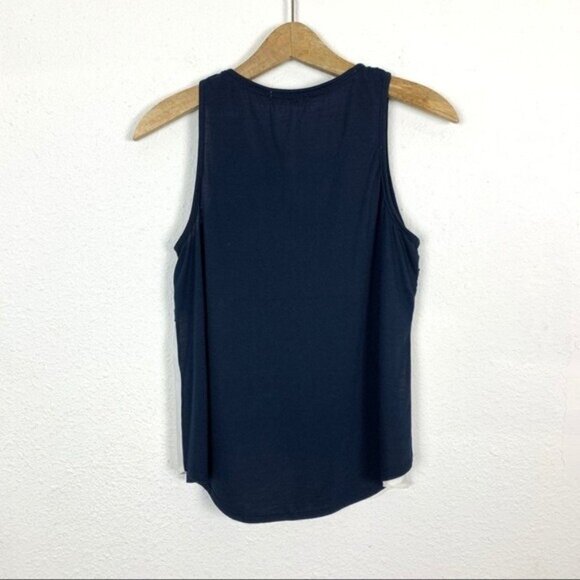 Altar’d State Women’s Medium Sleeveless Lace Boho Floral Blouse Tank Top Navy - Picture 4 of 5